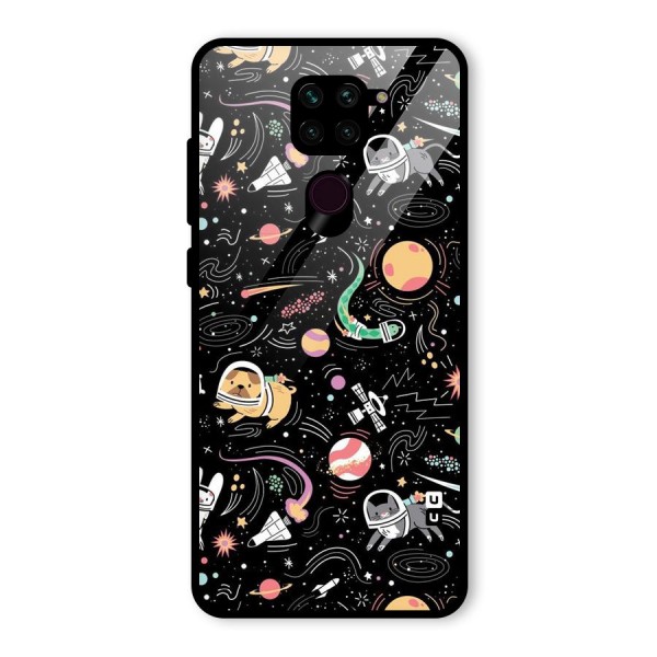 Dog Planetarium Glass Back Case for Redmi Note 9