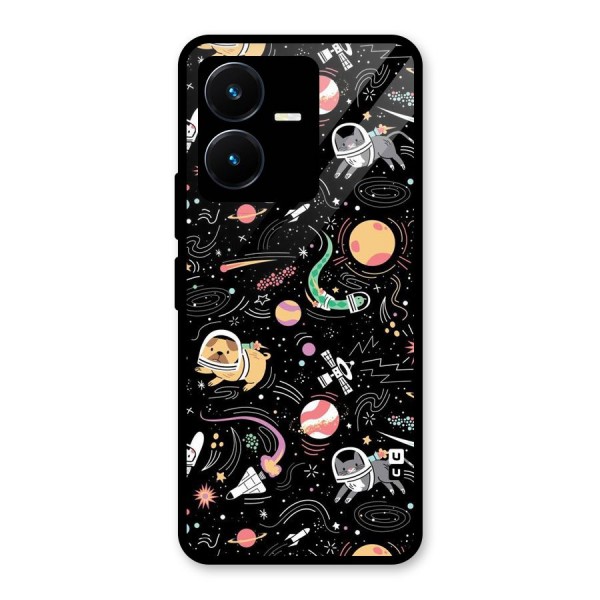 Dog Planetarium Glass Back Case for Vivo Y22