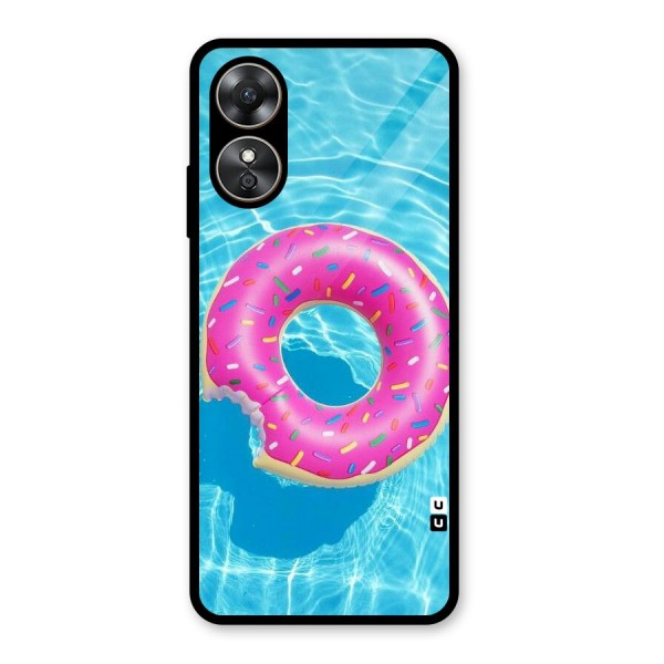 Donut Swim Glass Back Case for Oppo A17