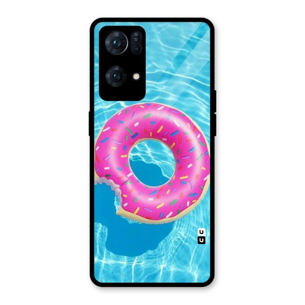 Donut Swim Glass Back Case for Oppo Reno7 Pro 5G