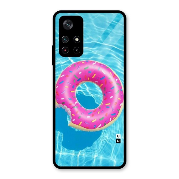 Donut Swim Glass Back Case for Poco M4 Pro 5G