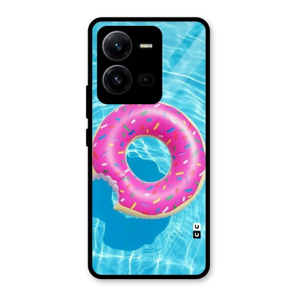 Donut Swim Glass Back Case for Vivo V25