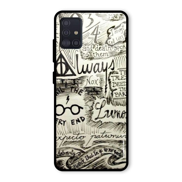 Doodle Art Glass Back Case for Galaxy A51