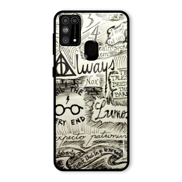 Doodle Art Glass Back Case for Galaxy F41