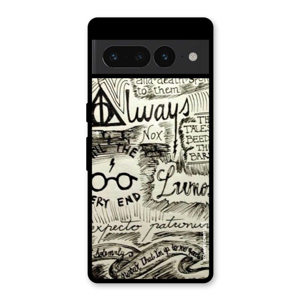 Doodle Art Glass Back Case for Google Pixel 7 Pro