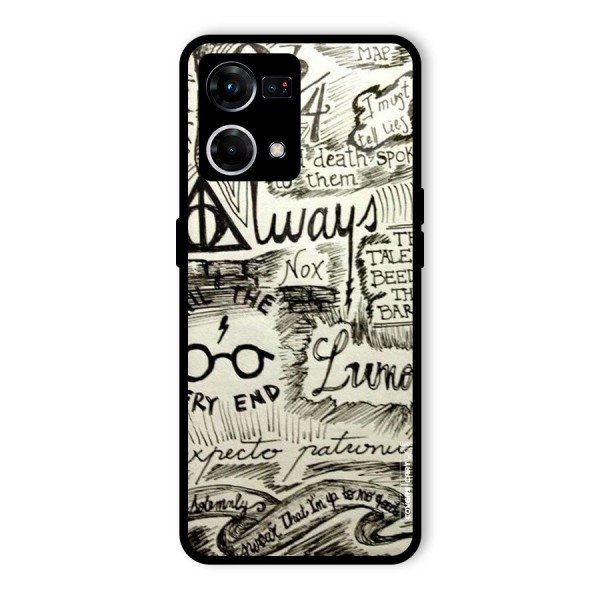 Doodle Art Glass Back Case for Oppo F21s Pro 4G