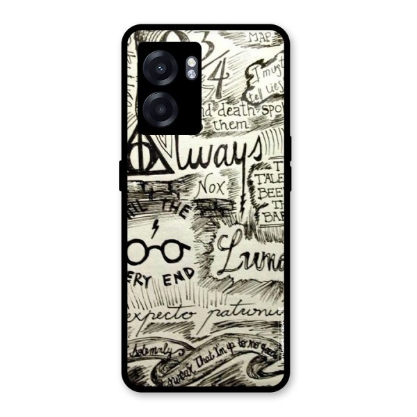 Doodle Art Glass Back Case for Oppo K10 (5G)