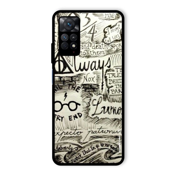 Doodle Art Glass Back Case for Redmi Note 11 Pro