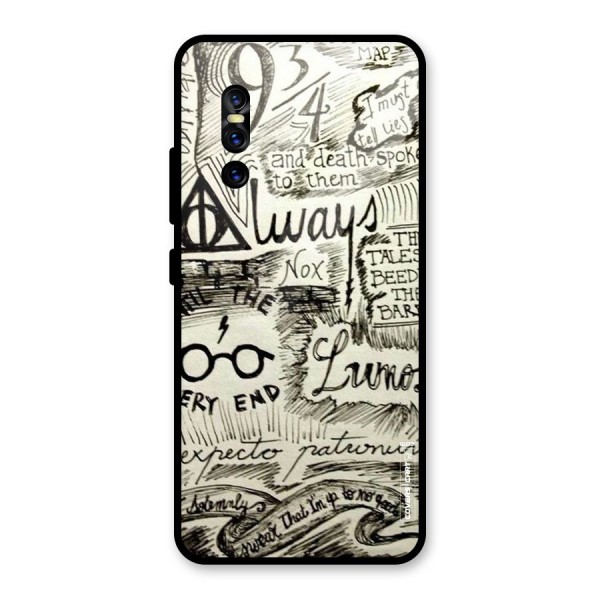 Doodle Art Glass Back Case for Vivo V15 Pro