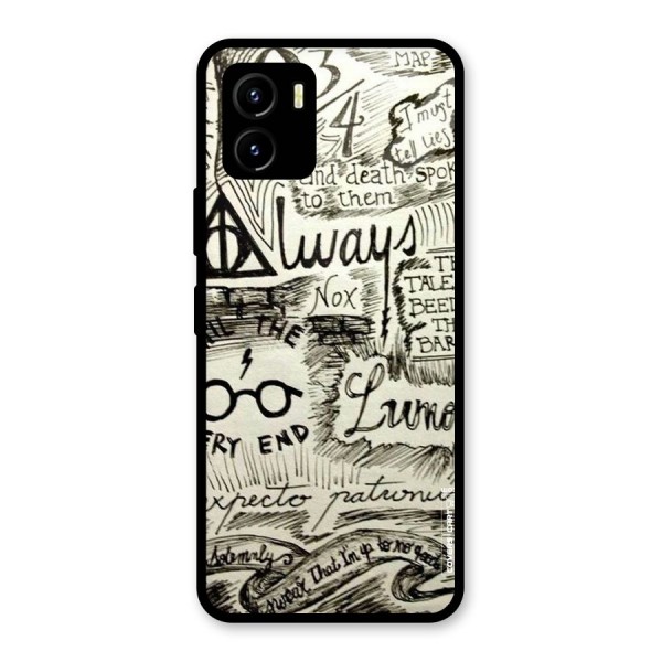 Doodle Art Glass Back Case for Vivo Y15s