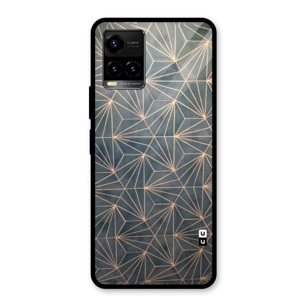 Dotted Lines Pattern Glass Back Case for Vivo Y21 2021