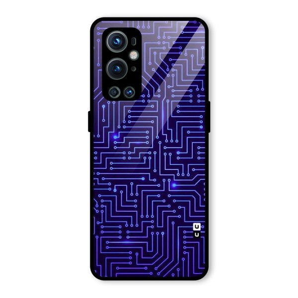 Dotting Lines Glass Back Case for OnePlus 9 Pro