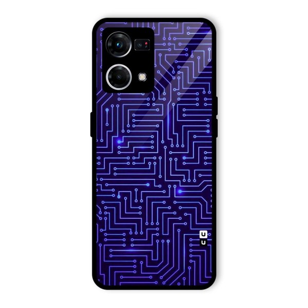 Dotting Lines Glass Back Case for Oppo F21s Pro 4G