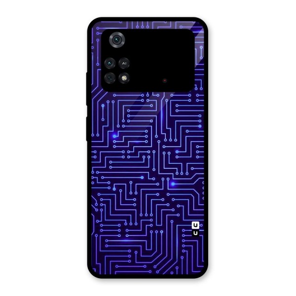 Dotting Lines Glass Back Case for Poco M4 Pro 4G