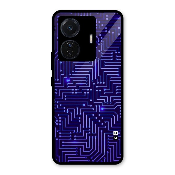 Dotting Lines Glass Back Case for Vivo T1 Pro