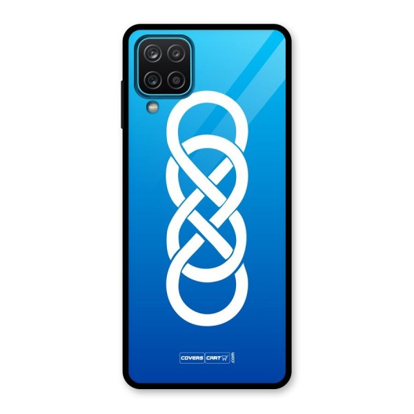 Double Infinity Blue Glass Back Case for Galaxy A12