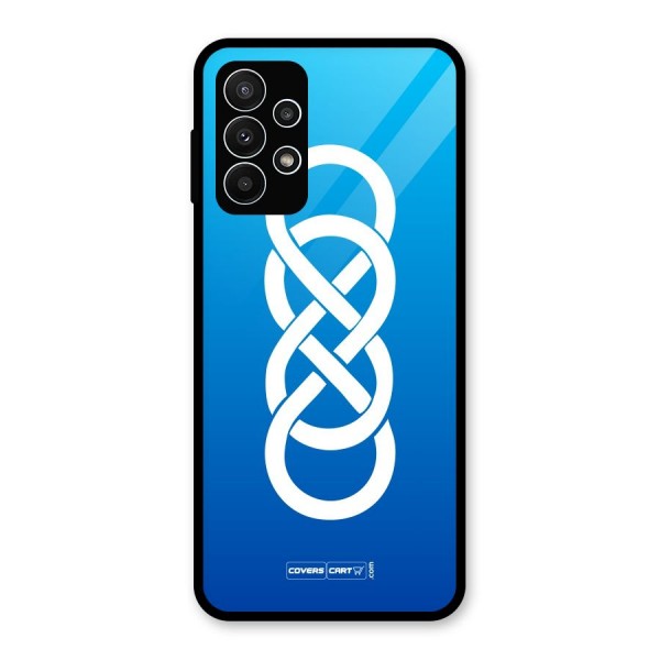 Double Infinity Blue Glass Back Case for Galaxy A23