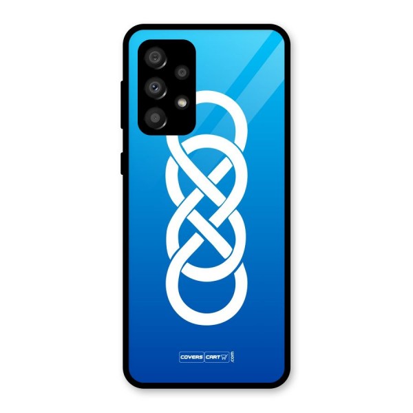 Double Infinity Blue Glass Back Case for Galaxy A32