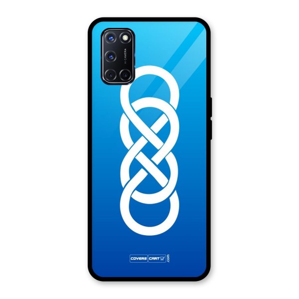 Double Infinity Blue Glass Back Case for Oppo A52