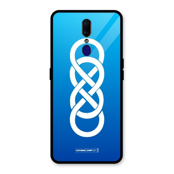 Double Infinity Blue Glass Back Case for Oppo F11