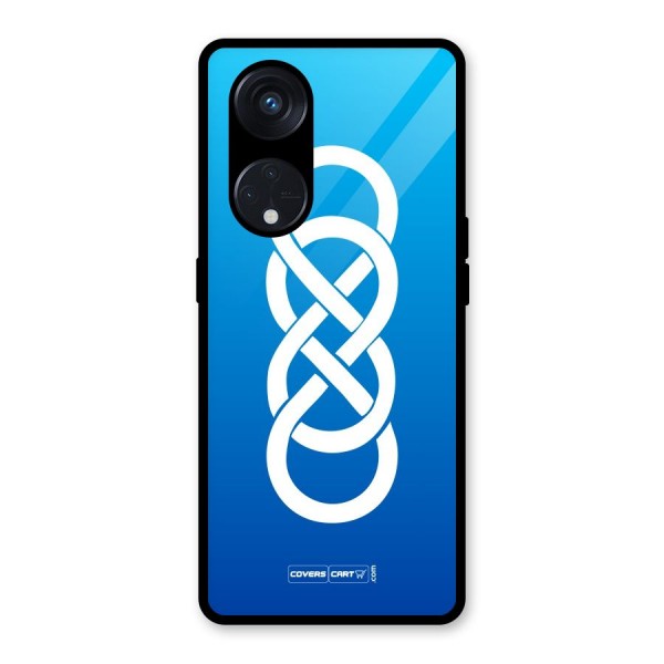 Double Infinity Blue Glass Back Case for Reno8 T 5G