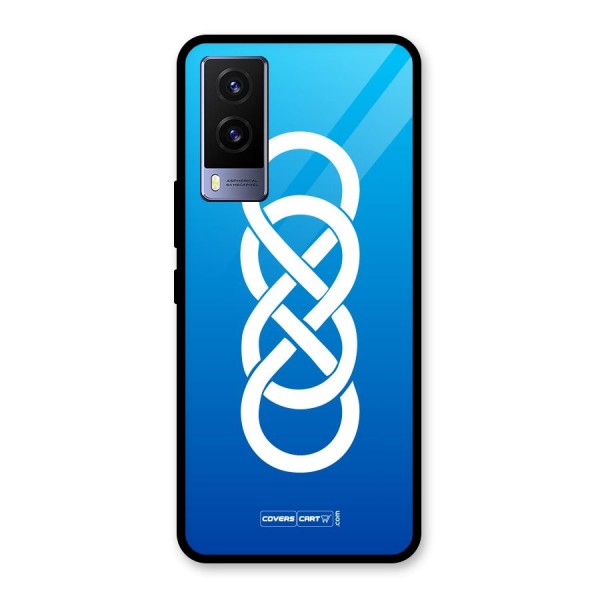 Double Infinity Blue Glass Back Case for Vivo V21e 5G