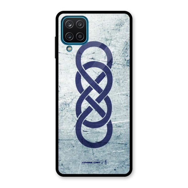 Double Infinity Rough Glass Back Case for Galaxy A12