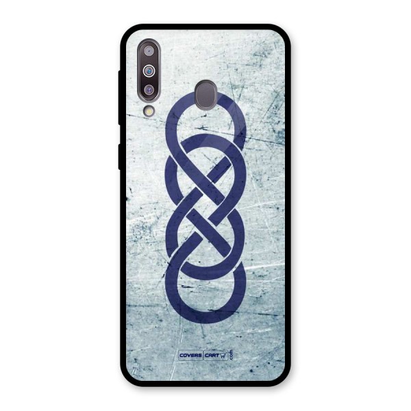 Double Infinity Rough Glass Back Case for Galaxy M30