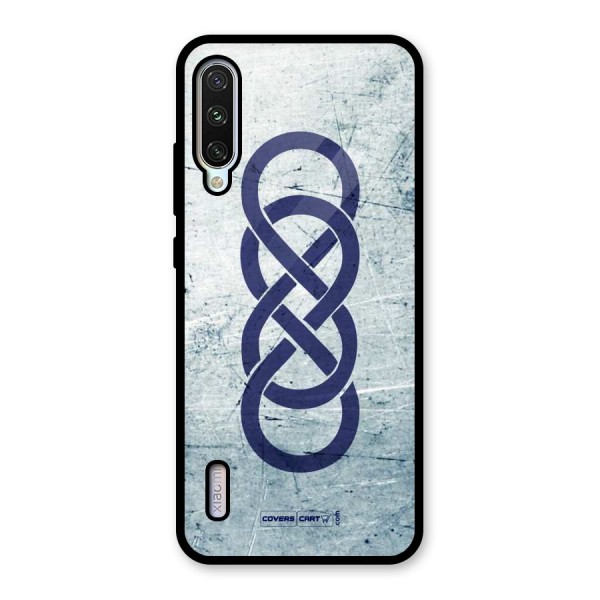 Double Infinity Rough Glass Back Case for Mi A3
