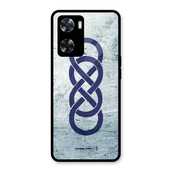 Double Infinity Rough Glass Back Case for Oppo A57 2022