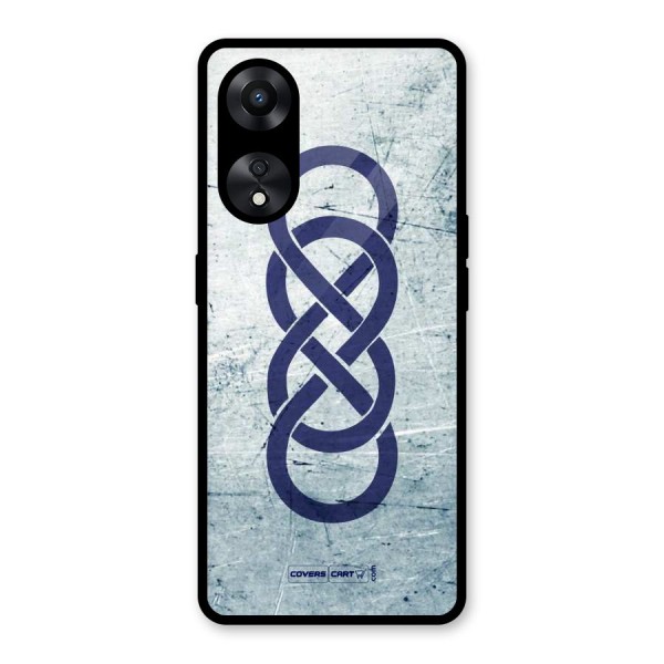 Double Infinity Rough Glass Back Case for Oppo A78