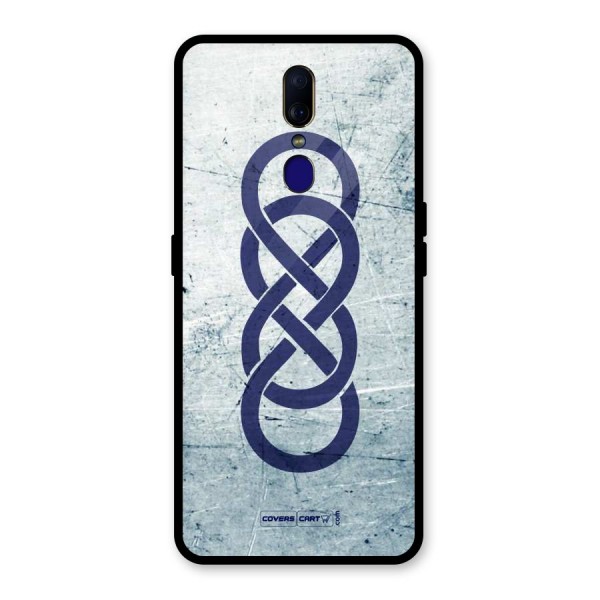 Double Infinity Rough Glass Back Case for Oppo F11