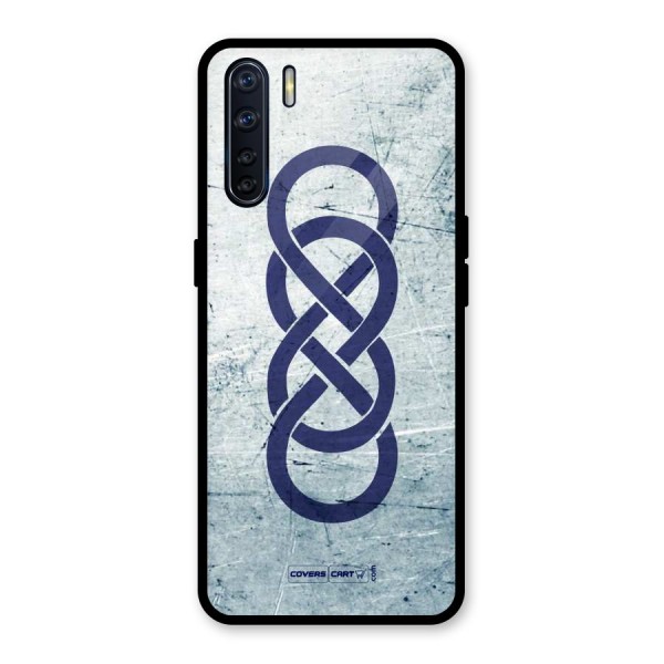 Double Infinity Rough Glass Back Case for Oppo F15