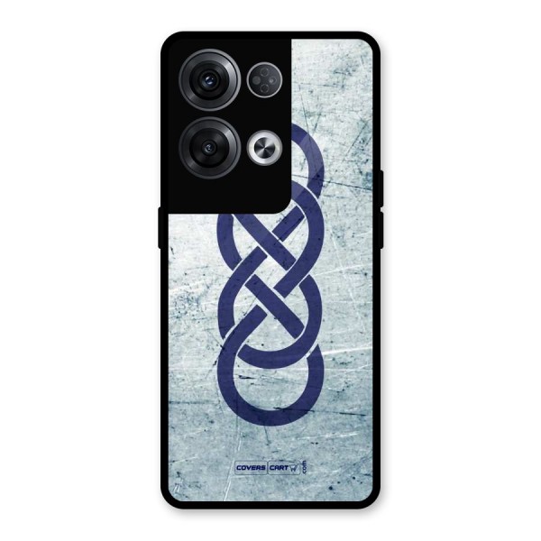 Double Infinity Rough Glass Back Case for Oppo Reno8 Pro 5G
