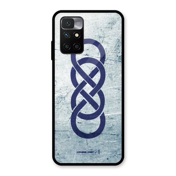 Double Infinity Rough Glass Back Case for Redmi 10 Prime