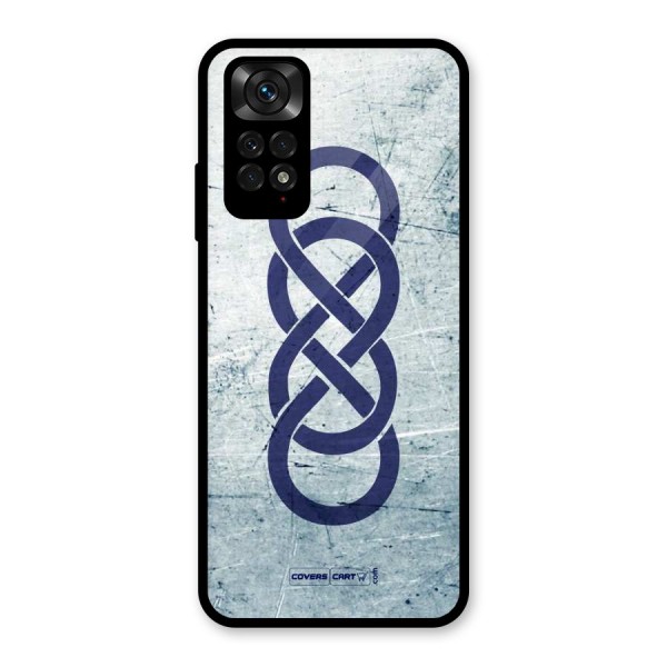 Double Infinity Rough Glass Back Case for Redmi Note 11
