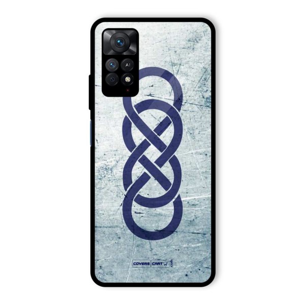 Double Infinity Rough Glass Back Case for Redmi Note 11 Pro