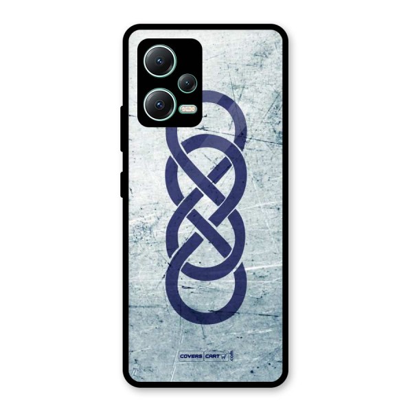 Double Infinity Rough Glass Back Case for Redmi Note 12 5G