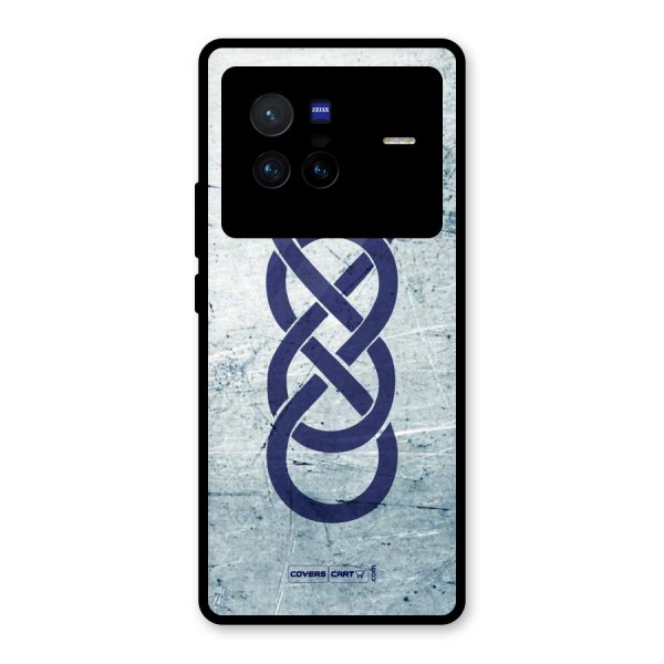 Double Infinity Rough Glass Back Case for Vivo X80