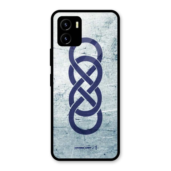 Double Infinity Rough Glass Back Case for Vivo Y15s