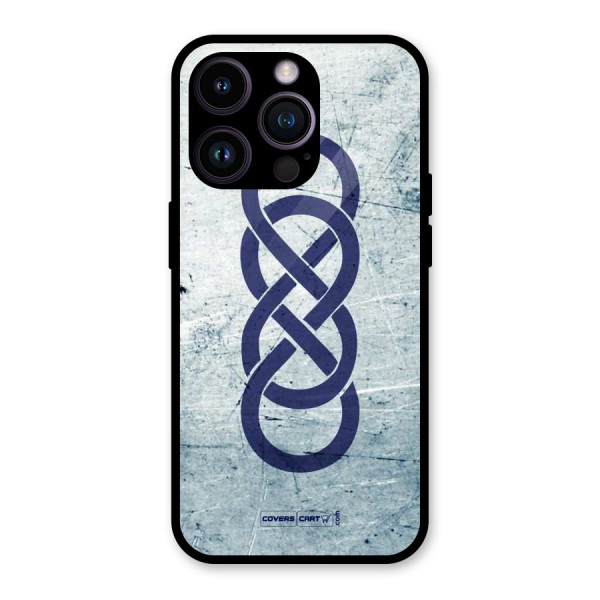 Double Infinity Rough Glass Back Case for iPhone 14 Pro