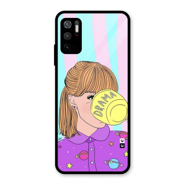 Drama Cup Glass Back Case for Poco M3 Pro 5G