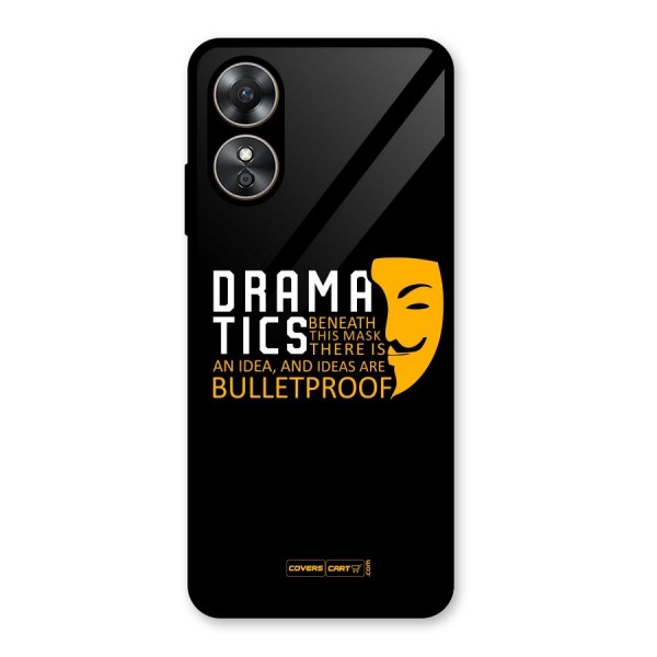 Dramatics Glass Back Case for Oppo A17