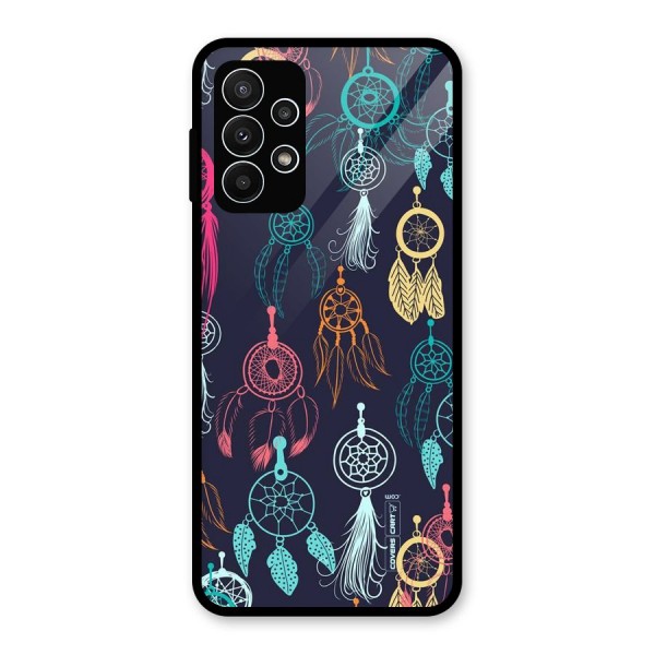 Dream Catcher Pattern Glass Back Case for Galaxy A23