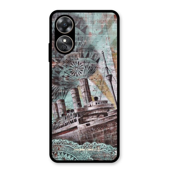 Dream Ship Glass Back Case for Oppo A17