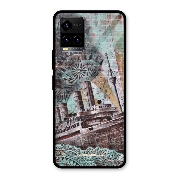 Dream Ship Glass Back Case for Vivo Y21 2021