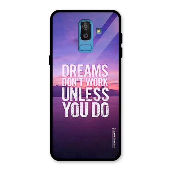 Dreams Work Glass Back Case for Galaxy J8