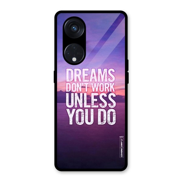 Dreams Work Glass Back Case for Reno8 T 5G