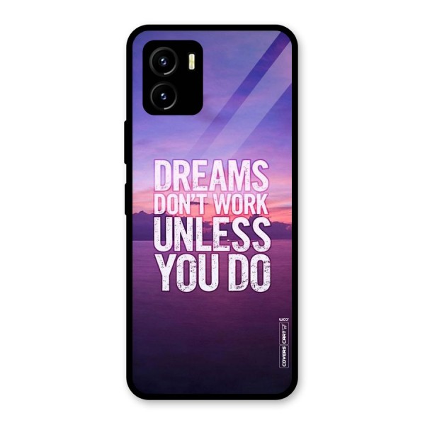 Dreams Work Glass Back Case for Vivo Y15s