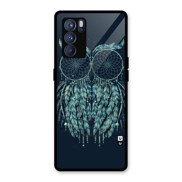 Dreamy Owl Catcher Glass Back Case for Oppo Reno6 Pro 5G